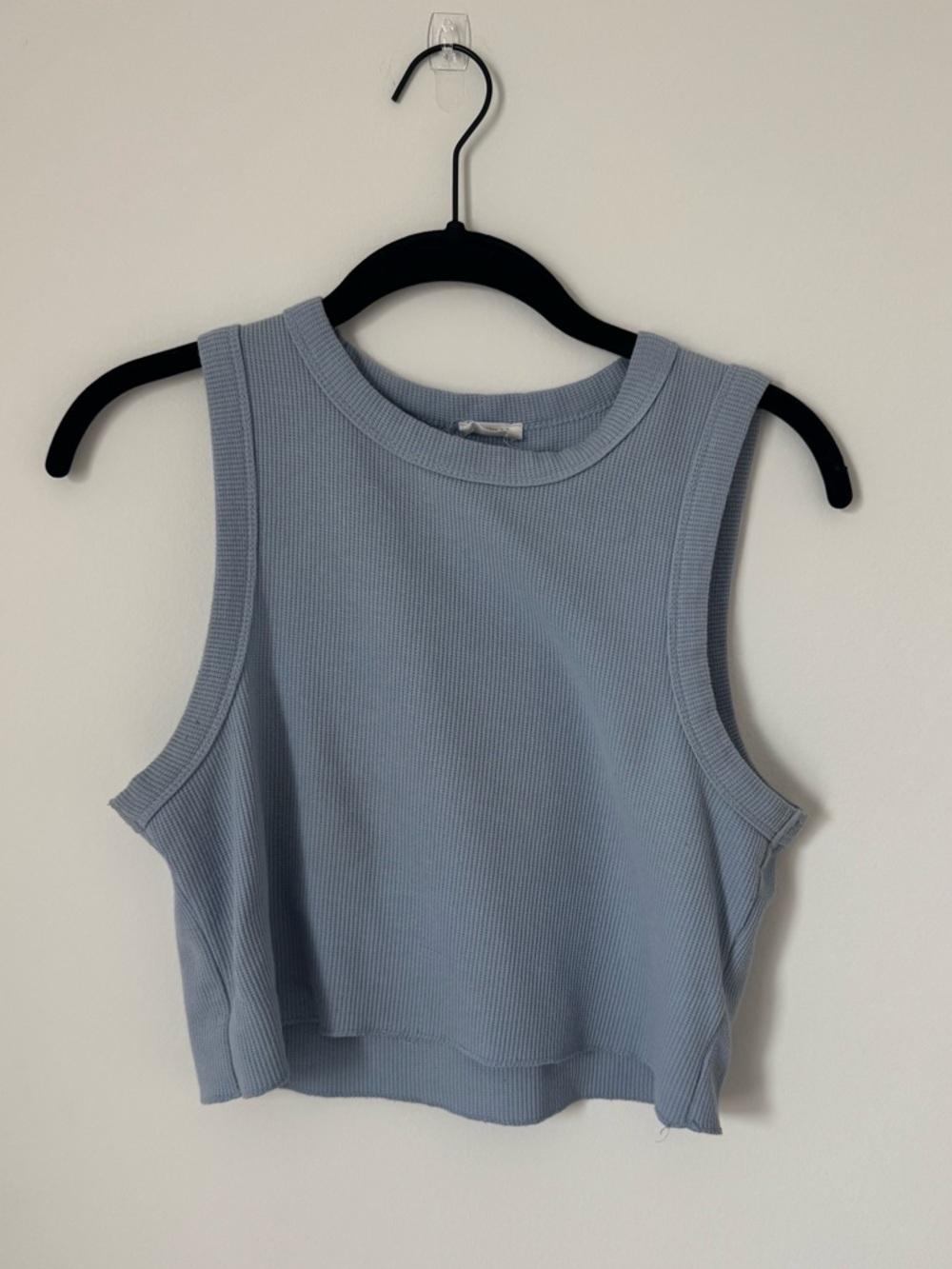 Cotton On Ribbed Crop Top in Light Blue